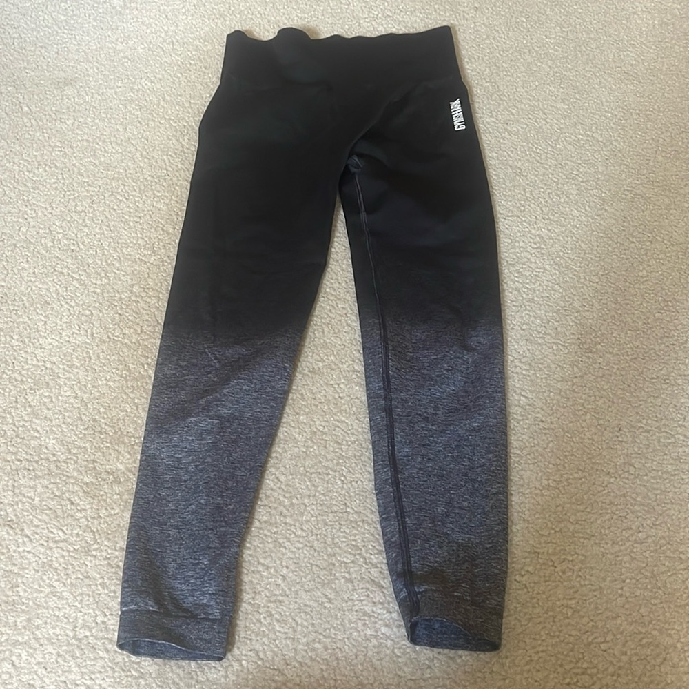 Gymshark adapt ombré seamless leggings almost new black/grey L